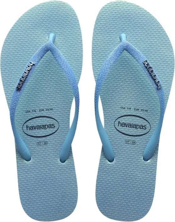 Havaianas Glitter Iridescent Slim Flip Flops Blue Dames