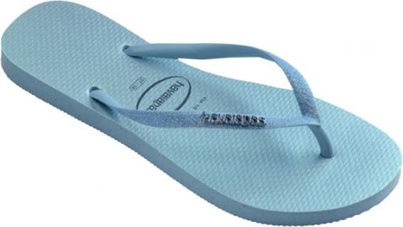 Havaianas Glitter Iridescent Slim Flip Flops Blue Dames