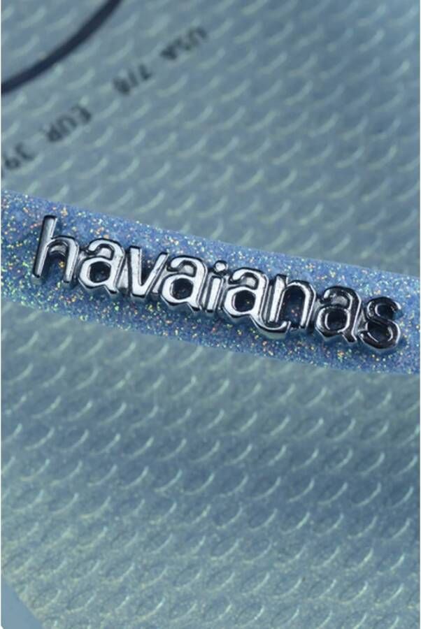 Havaianas Glitter Iridescent Slim Flip Flops Blue Dames