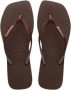 HAVAIANAS Teenslippers Dames Square Glitter Maat: 37 38 Materiaal: Rubber Kleur: Bruin - Thumbnail 4