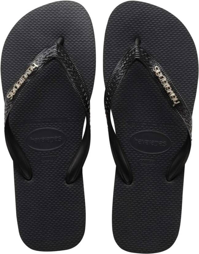 Havaianas Hav. Logo Metallic 41 42 Flip-flops Black Dames