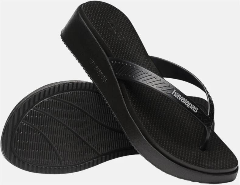 Havaianas Hoge Plateau Zwarte Slippers Black Dames