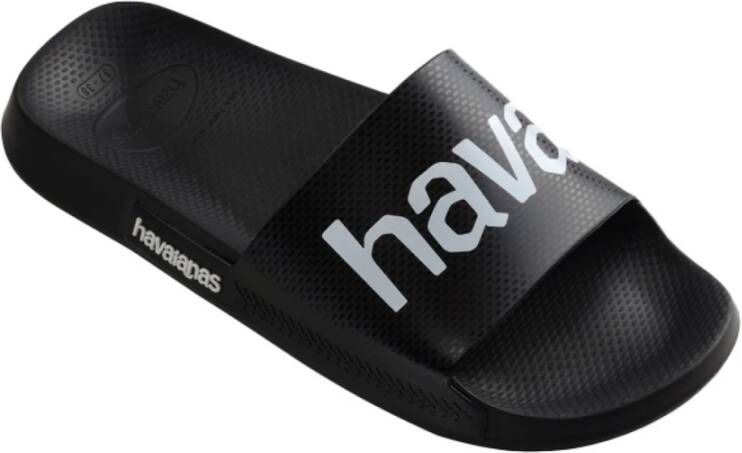 Havaianas Klassieke Logo Slide Sandalen Blue Heren