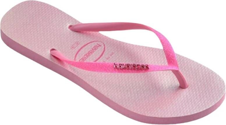 Havaianas Roze Glitter Strand Slippers Pink Dames