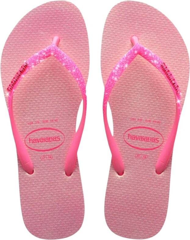 Havaianas Roze Glitter Strand Slippers Pink Dames