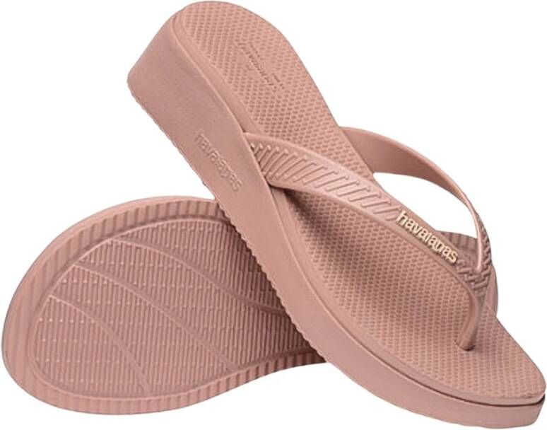 Havaianas Roze Hoge Plateau Slippers Pink Dames