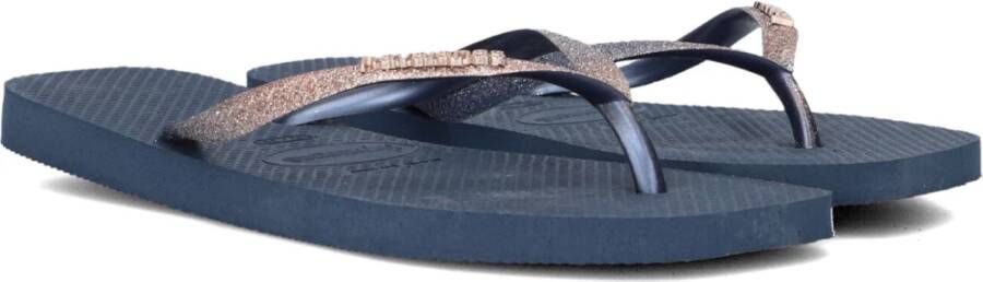 Havaianas Square Glitter Dames Slippers Blauw Blue Dames