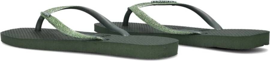 Havaianas Vierkante Glitter Slippers Groen Green Dames