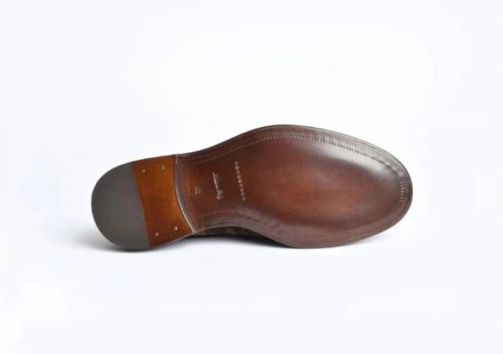 Henderson Baracco Fluwelen Loafer met leren zool Brown Heren