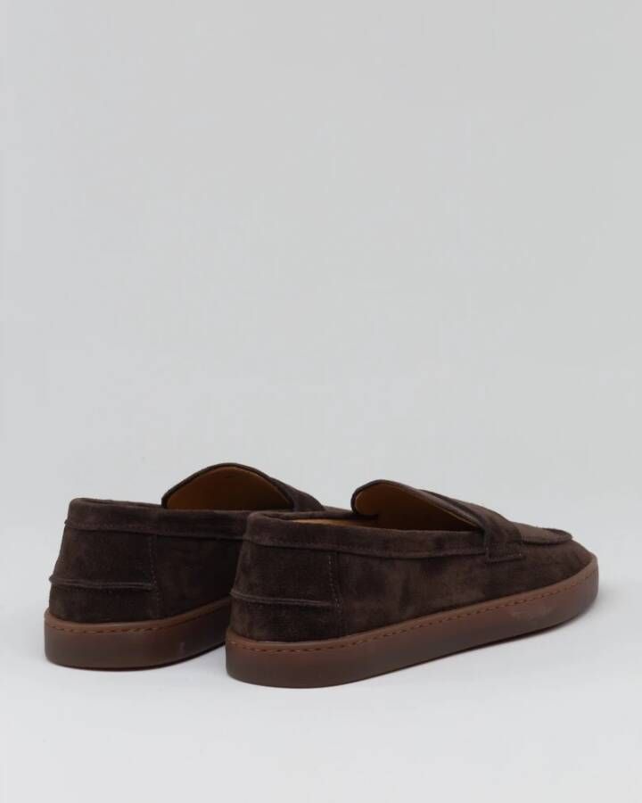 Henderson Baracco Handgemaakte Suede Mocassins met Ultralight Zool Brown Heren