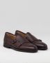 Henderson Baracco Hertenleer Loafer 2 Gespen Brown Heren - Thumbnail 4