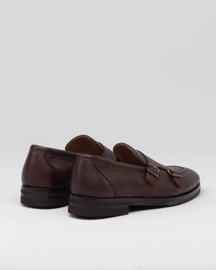 Henderson Baracco Hertenleer Loafer 2 Gespen Brown Heren