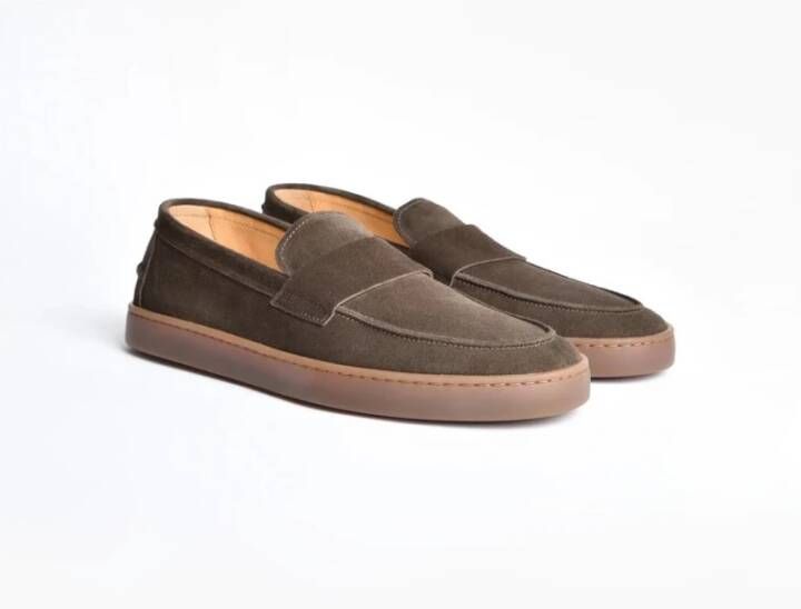 Henderson Baracco Nautische Leren Loafer met Masker Brown Heren