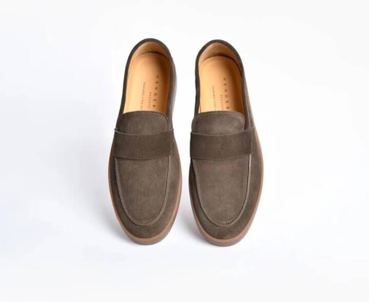 Henderson Baracco Nautische Leren Loafer met Masker Brown Heren