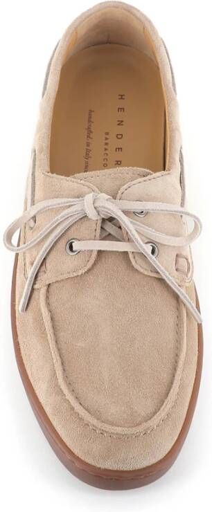 Henderson Beige Bootschoen Mocassin Beige Heren