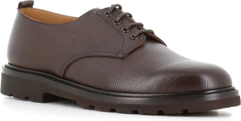 Henderson Bruin leren Derby platte schoenen Brown Heren