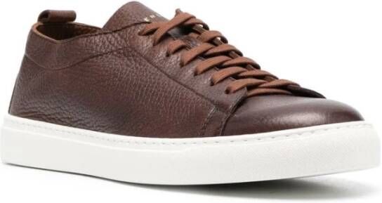 Henderson Byron Leren Sneakers voor Mannen Brown Heren