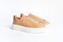 Henderson Geperforeerde leren sneakers Beige Dames - Thumbnail 2