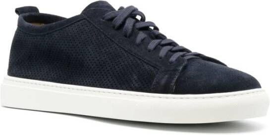 Henderson Geperforeerde Suède Sneakers Blue Heren