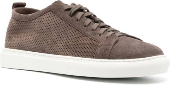 Henderson Geperforeerde Suède Sneakers Brown Heren