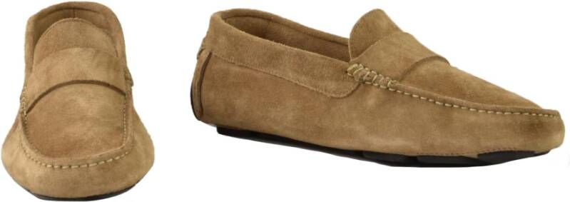 Henderson Leren schoenen met rubberen zool Brown Heren