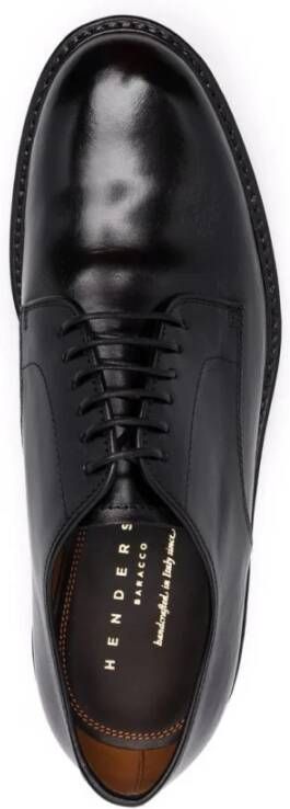 Henderson Leren Veterschoenen Black Heren