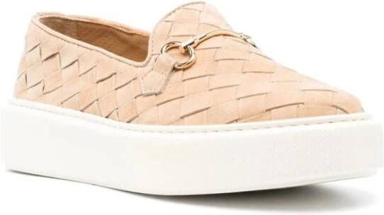 Henderson Tina Gevlochten Suède Loafers Beige Dames