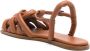 Hereu Bruin Leren Platte Sandalen Brown Dames - Thumbnail 2