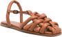 Hereu Bruin Leren Platte Sandalen Brown Dames - Thumbnail 3