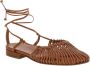 Hereu Bruine Ballerina Flats met Enkelbandjes Brown Dames - Thumbnail 2