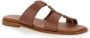 Hereu Bruine Leren Sandalen Open Teen Brown Dames - Thumbnail 2