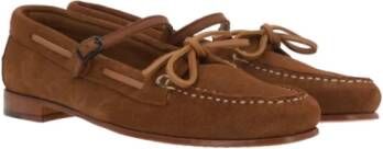 Hereu Bruine Suède Mary-Jane Platte Schoenen Brown Dames