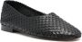 Hereu Gevlochten Leren Zwarte Ballerina Flats Black Dames - Thumbnail 3