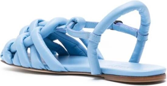 Hereu Heldere Blauwe Platte Sandalen Blue Dames