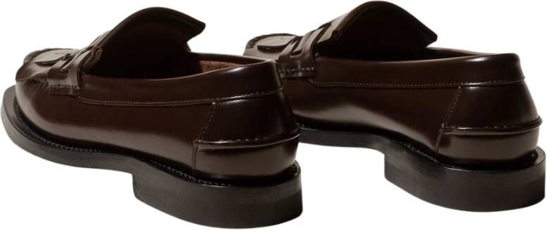 Hereu Leren Mocassin voor Elegante Look Brown Dames