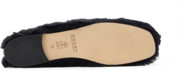 Hereu Luxe Shearling Pump Schoenen Black Dames