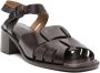 Hereu Open Teen Hak Visser Sandalen Brown Dames - Thumbnail 2