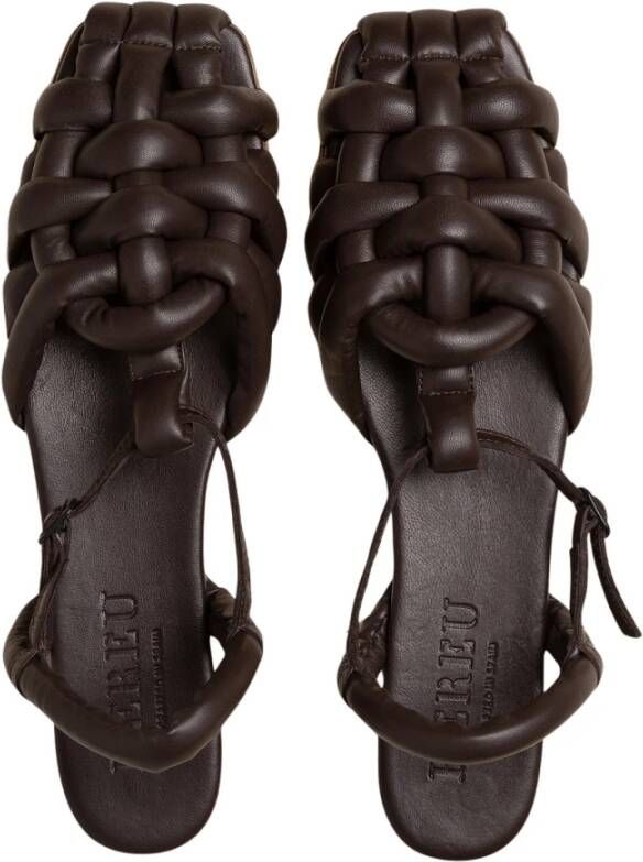 Hereu Premium Leren Sandalen Brown Dames