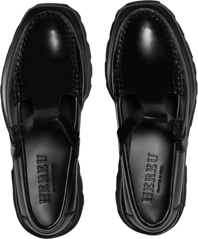 Hereu Premium Leren Sport Mocassin Black Dames