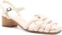 Hereu Vierkante Neus Hakken Visser Sandalen Beige Dames - Thumbnail 2