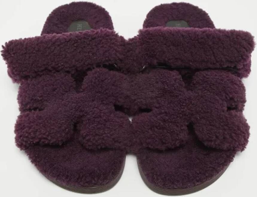 Hermès Vintage Pre-owned Fabric sandals Purple Dames