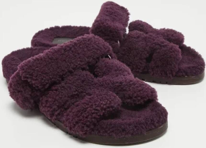 Hermès Vintage Pre-owned Fabric sandals Purple Dames