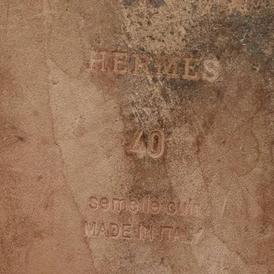 Hermès Vintage Pre-owned Leather flats Blue Dames