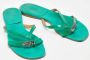 Hermès Vintage Pre-owned Leather flats Green Dames - Thumbnail 4