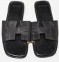 Hermès Vintage Pre-owned Leather sandals Black Dames - Thumbnail 3