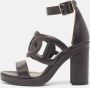 Hermès Vintage Pre-owned Leather sandals Black Dames - Thumbnail 2