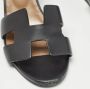Hermès Vintage Pre-owned Leather sandals Black Dames - Thumbnail 7