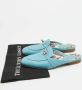 Hermès Vintage Pre-owned Leather sandals Blue Dames - Thumbnail 9