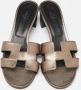 Hermès Vintage Pre-owned Leather sandals Gray Dames - Thumbnail 2