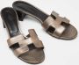 Hermès Vintage Pre-owned Leather sandals Gray Dames - Thumbnail 3